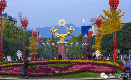四川峨眉山：佛光广场灯光秀